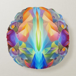 Farbenfrohe runde Abstrakte Kissen