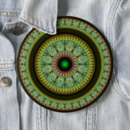 Farbenfrohe, runde Mosaikdekoration Button