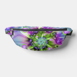 Farbenfrohe Rundformen Abstraktes Fraktal Kunst, D Bauchtasche