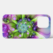 Farbenfrohe Rundformen Abstraktes Fraktal Kunst, D Case-Mate iPhone Hülle (Rückseite (Horizontal))