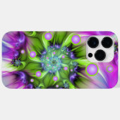 Farbenfrohe Rundformen Abstraktes Fraktal Kunst, D Case-Mate iPhone Hülle (Rückseite (Horizontal))