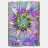 Farbenfrohe Rundformen Abstraktes Fraktal Kunst, D Decke (Vorderseite Vertikal)