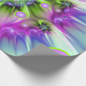 Farbenfrohe Rundformen Abstraktes Fraktal Kunst, D Geschenkpapier (Ecke)