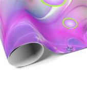 Farbenfrohe Rundformen Abstraktes Fraktal Kunst, D Geschenkpapier (Rolleneckpunkt)