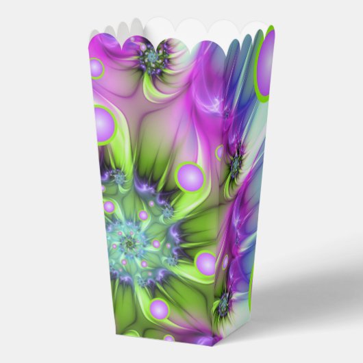 Farbenfrohe Rundformen Abstraktes Fraktal Kunst, D Geschenkschachtel (Vorderseite)