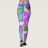 Farbenfrohe Rundformen Abstraktes Fraktal Kunst, D Leggings (Rückseite)
