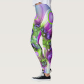 Farbenfrohe Rundformen Abstraktes Fraktal Kunst, D Leggings (Links)