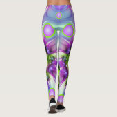 Farbenfrohe Rundformen Abstraktes Fraktal Kunst, D Leggings (Rückseite)