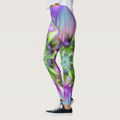 Farbenfrohe Rundformen Abstraktes Fraktal Kunst, D Leggings (Links)
