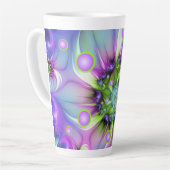 Farbenfrohe Rundformen Abstraktes Fraktal Kunst, D Milchtasse (Linke Ecke)