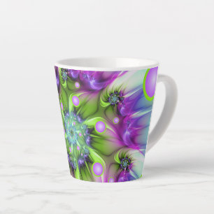 Farbenfrohe Rundformen Abstraktes Fraktal Kunst, D Milchtasse