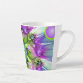 Farbenfrohe Rundformen Abstraktes Fraktal Kunst, D Milchtasse (Rechts)