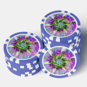 Farbenfrohe Rundformen Abstraktes Fraktal Kunst, D Pokerchips (Stapel)
