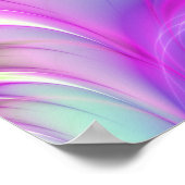 Farbenfrohe Rundformen Abstraktes Fraktal Kunst, D Poster (Ecke)