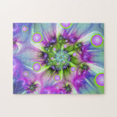 Farbenfrohe Rundformen Abstraktes Fraktal Kunst, D Puzzle (Horizontal)