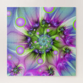 Farbenfrohe Rundformen Abstraktes Fraktal Kunst, D Puzzle (Horizontal)