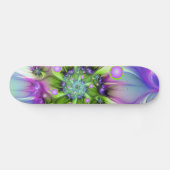 Farbenfrohe Rundformen Abstraktes Fraktal Kunst, D Skateboard (Horizontal)
