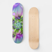 Farbenfrohe Rundformen Abstraktes Fraktal Kunst, D Skateboard (Vorderseite)