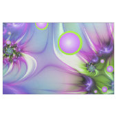 Farbenfrohe Rundformen Abstraktes Fraktal Kunst, D Stoff (Fat Quarter (45,7 x 55,9 cm))