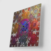 Farbenfrohe Rundlauftafeln Uhr (Winkel)