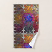 Farbenfrohe Rundschilder Badetuch Set (Handtuch)