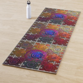 Farbenfrohe Rundschilder Yoga Mat Yogamatte