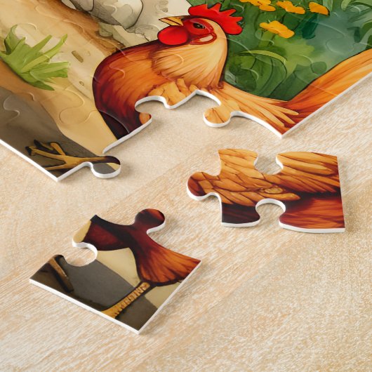 Farbenfrohe Rustikale Bauernpuzzle Puzzle (Seite)