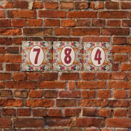 Farbenfrohe rustikale Blume individuell anpassbar Fliese