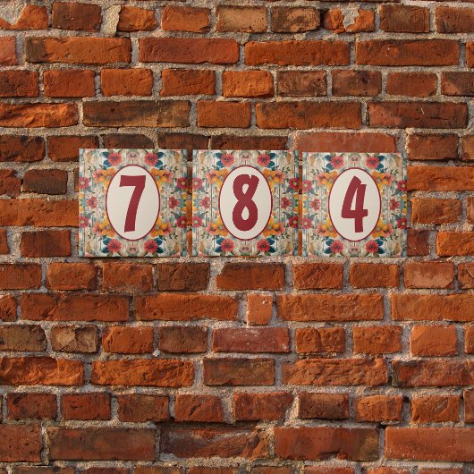 Farbenfrohe rustikale Blume individuell anpassbar Fliese