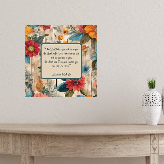 Farbenfrohe rustikale Blume individuell anpassbar Poster
