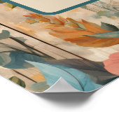Farbenfrohe rustikale Blume individuell anpassbar Poster (Ecke)