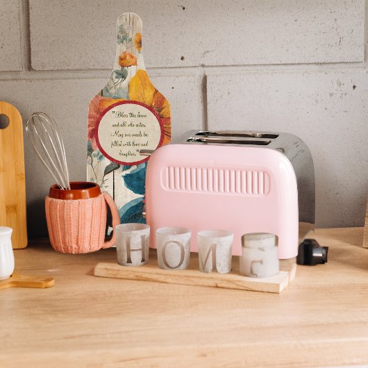 Farbenfrohe rustikale Blume individuell anpassbar Schneidebrett