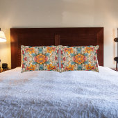 Farbenfrohe rustikale Blume Kissenbezug