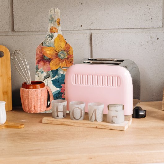 Farbenfrohe rustikale Blume Schneidebrett