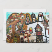 farbenfrohe Rustikale Kirche Mexikanische Hochzeit Einladung (Rückseite)