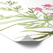 Farbenfrohe rustikale Wildblume Hochzeitskarte Poster (Ecke)