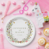 Farbenfrohe rustikale Wildblume Hochzeitspapiere T Pappteller (Party)