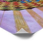 Farbenfrohe Sacred Geometry Mandala - WaterColor Poster (Ecke)