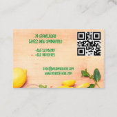 Farbenfrohe Saftbar Visitenkarte (Rückseite)