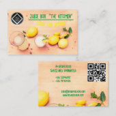Farbenfrohe Saftbar Visitenkarte (Vorne/Hinten)