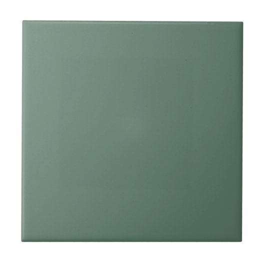 Farbenfrohe Sage Green Solid Color Elegante Modern Fliese (Vorderseite)