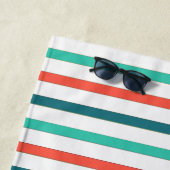 Farbenfrohe Sailboat Monogrammiert Strandtuch (Beispiel)