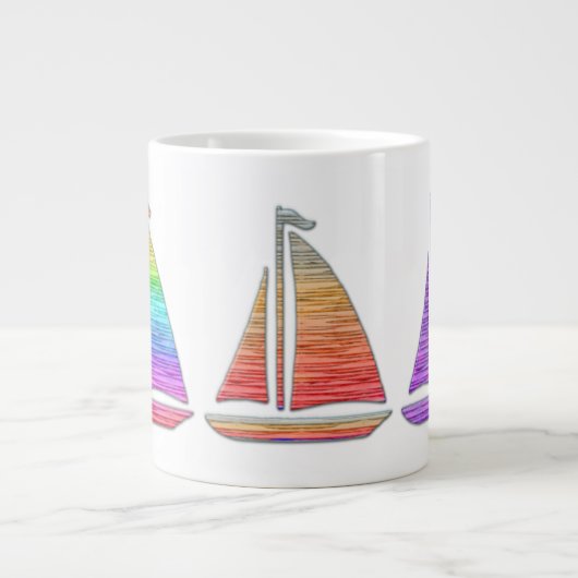 Farbenfrohe Sailboat Spezielle Tasse (Vorderseite)