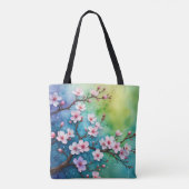 Farbenfrohe Sakura Fantasy-Tasche Tasche (Rückseite)