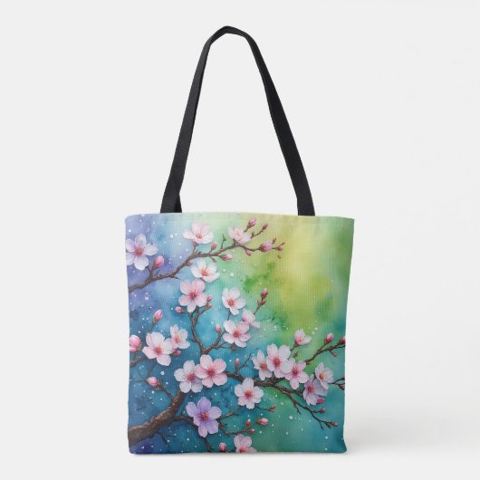 Farbenfrohe Sakura Fantasy-Tasche Tasche (Rückseite)