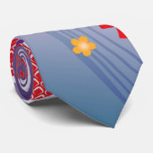 Farbenfrohe Sakura und Dahlia Kimono: Krawatte (Gerollt)