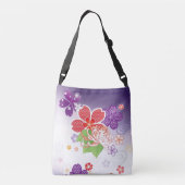 Farbenfrohe Sakura und Dahlia Kimono: Tragetaschen Mit Langen Trägern (Rückseite)