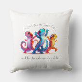 Farbenfrohe Salamander machen Salamander Slide Kissen (Rückseite)