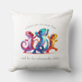 Farbenfrohe Salamander machen Salamander Slide Kissen (Vorderseite)