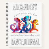 Farbenfrohe Salamander machen Salamander Slide Notizblock (Vorderseite)